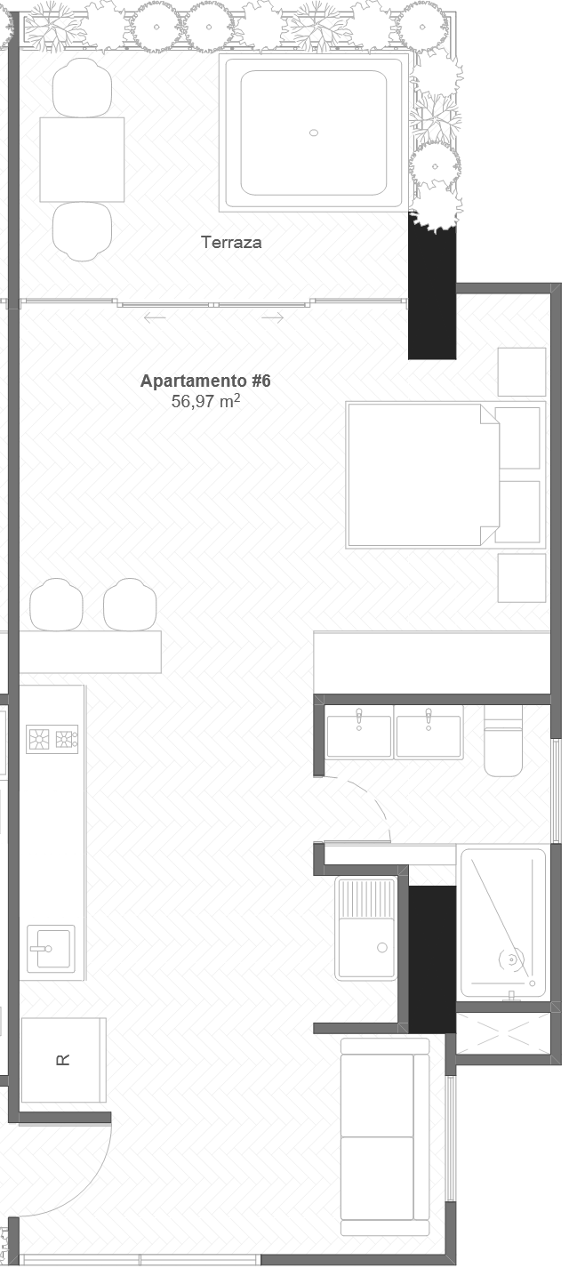 Plano apartamento 206